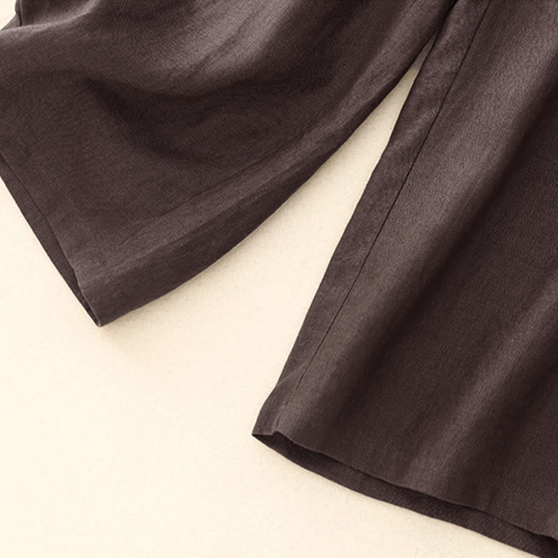 Pantalones de algodón Buddha Stones para mujer, lisos, de primavera, de largo 7-8, con bolsillos - image 4