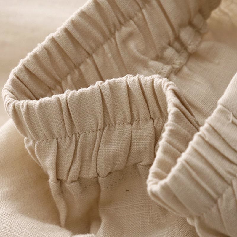 Pantalones de algodón Buddha Stones para mujer, lisos, de primavera, de largo 7-8, con bolsillos - image 14