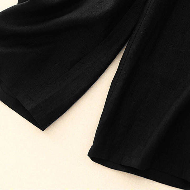 Pantalones de algodón Buddha Stones para mujer, lisos, de primavera, de largo 7-8, con bolsillos - image 10