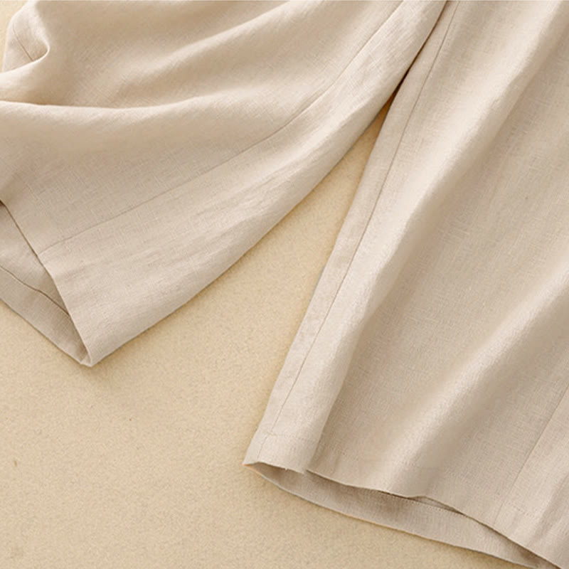 Pantalones de algodón Buddha Stones para mujer, lisos, de primavera, de largo 7-8, con bolsillos - image 19