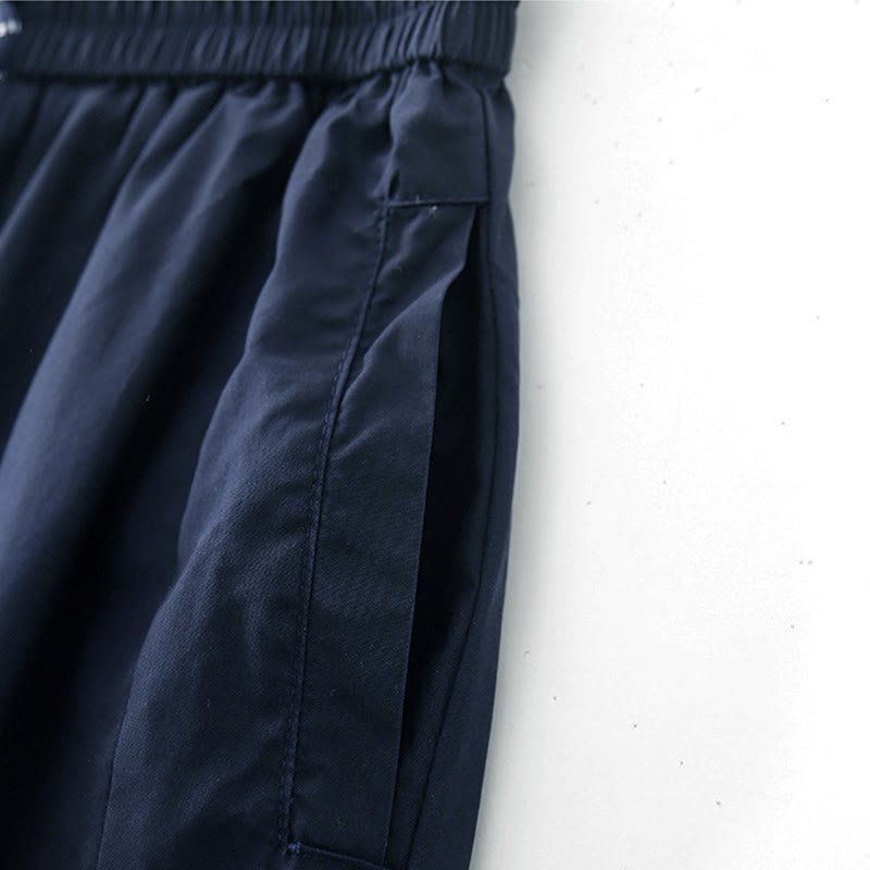 Pantalones harén para mujer con cintura alta, pliegues y bolsillos, con estampado de Buddha Stones - image 3