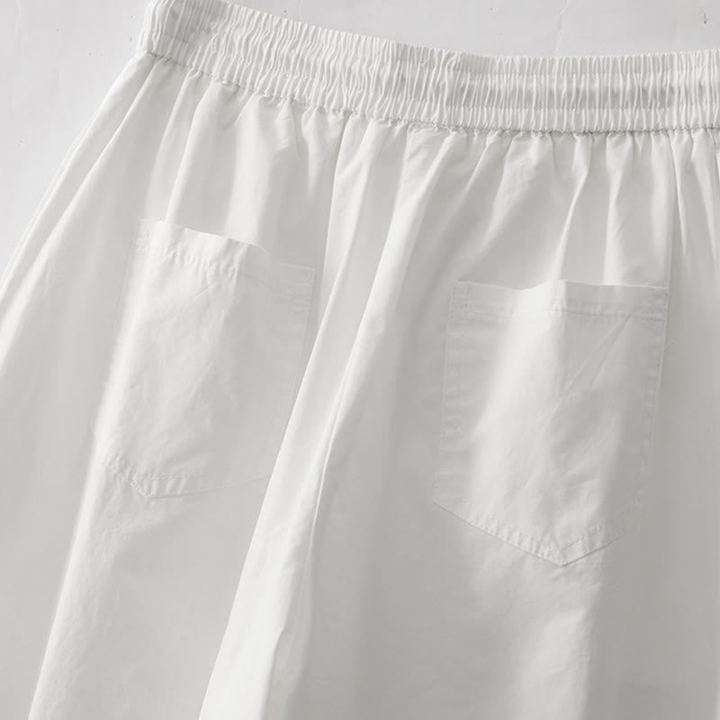 Pantalones harén para mujer con cintura alta, pliegues y bolsillos, con estampado de Buddha Stones - image 10