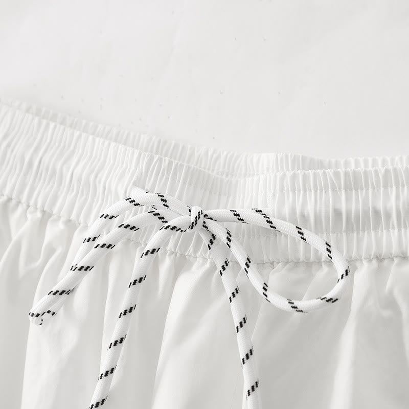 Pantalones harén para mujer con cintura alta, pliegues y bolsillos, con estampado de Buddha Stones - image 11