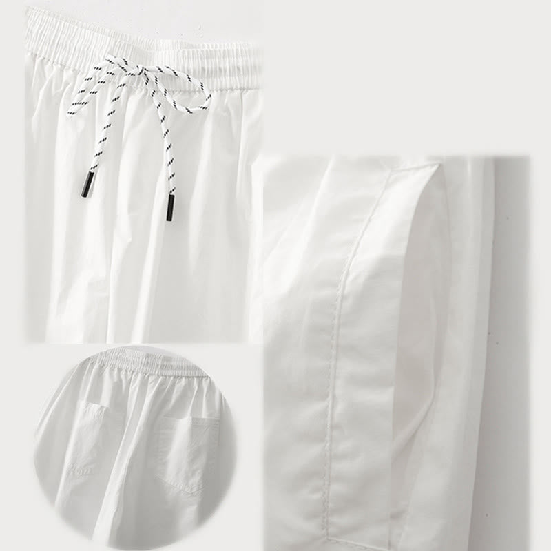 Pantalones harén para mujer con cintura alta, pliegues y bolsillos, con estampado de Buddha Stones - image 18