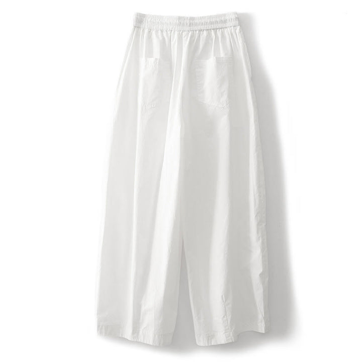 Pantalones harén para mujer con cintura alta, pliegues y bolsillos, con estampado de Buddha Stones - image 8