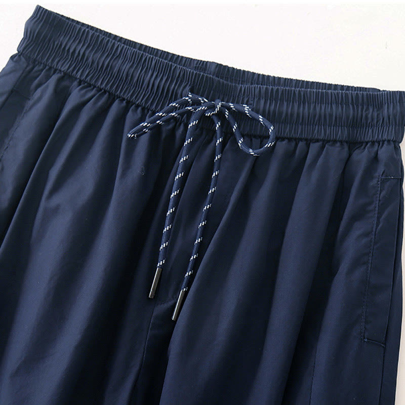 Pantalones harén para mujer con cintura alta, pliegues y bolsillos, con estampado de Buddha Stones - image 1