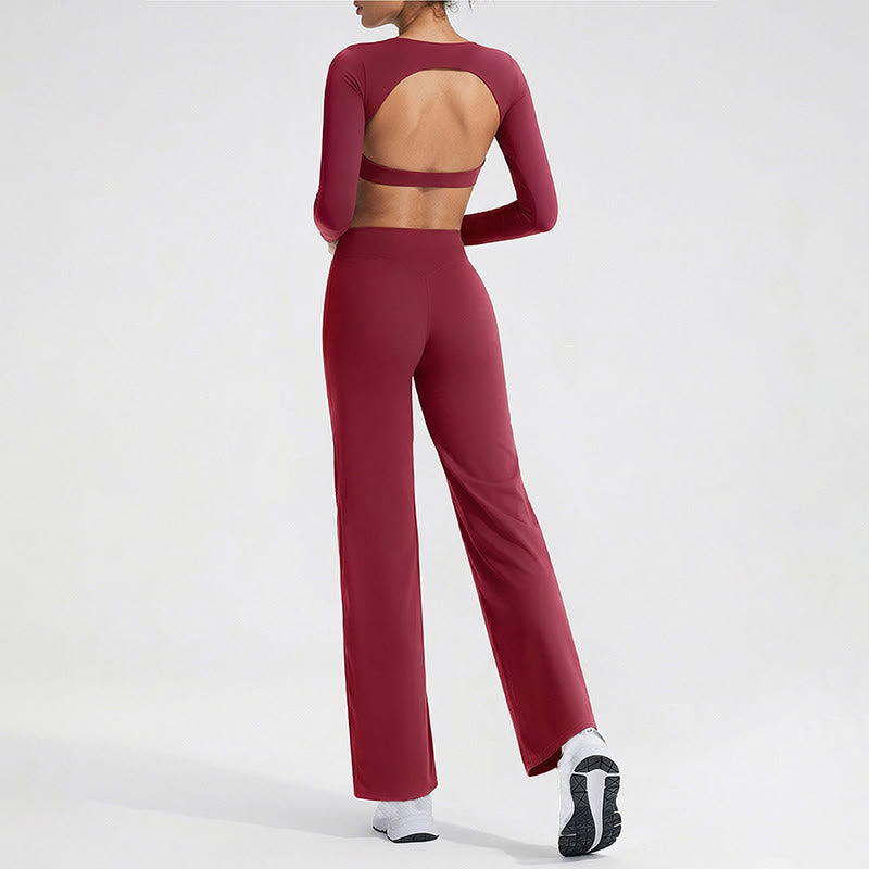 Sujetador deportivo de manga larga sin espalda con Buddha Stones para mujer, fitness, yoga - image 29