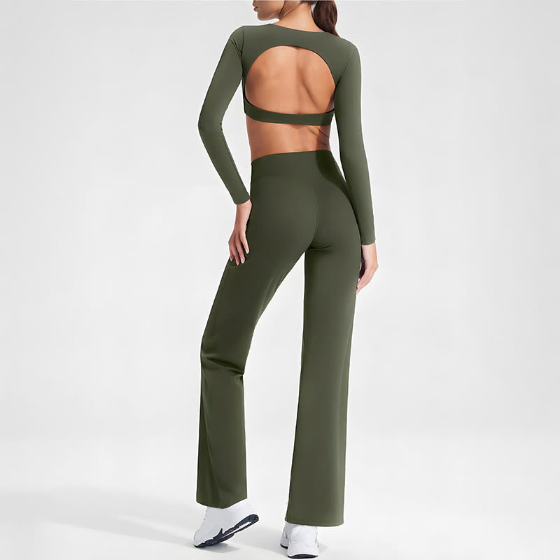 Sujetador deportivo de manga larga sin espalda con Buddha Stones para mujer, fitness, yoga - image 26