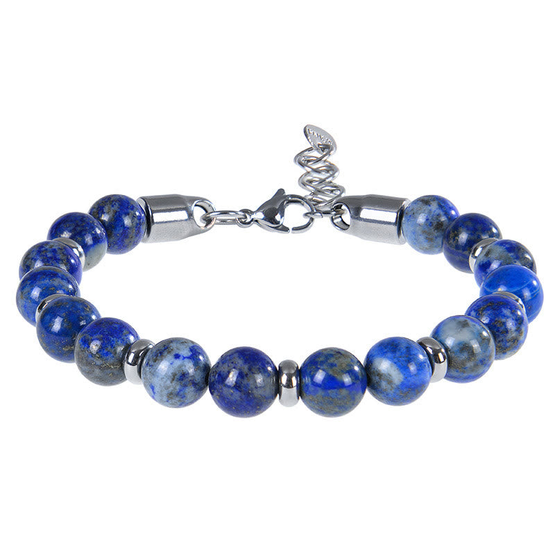 Pulsera protectora con varias cuentas de piedra natural de ojo de tigre y Buddha Stones - Lazurita (circunferencia de la muñeca: 17-20 cm) - image 19