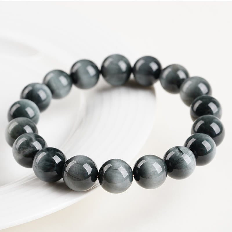 Pulsera de cuentas de piedra ojo de águila con Buddha Stones y calma positiva - image 2