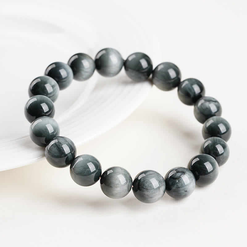 Pulsera de cuentas de piedra ojo de águila con Buddha Stones y calma positiva - image 3