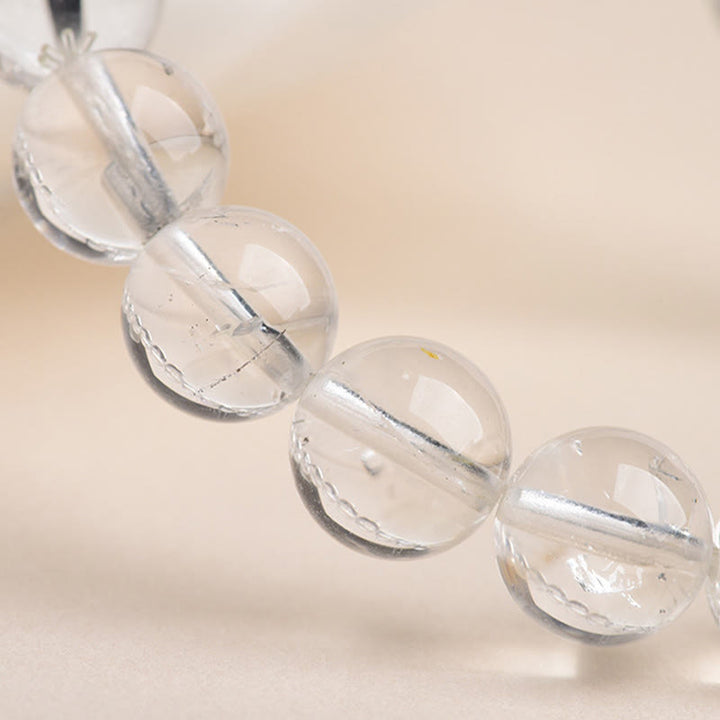 Pulsera de meditación con protección de diamantes Herkimer de Buddha Stones - image 15