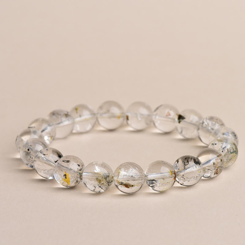 Pulsera de meditación con protección de diamantes Herkimer de Buddha Stones - Diamante Herkimer de grado 5A - 14-14,8 mm - image 10