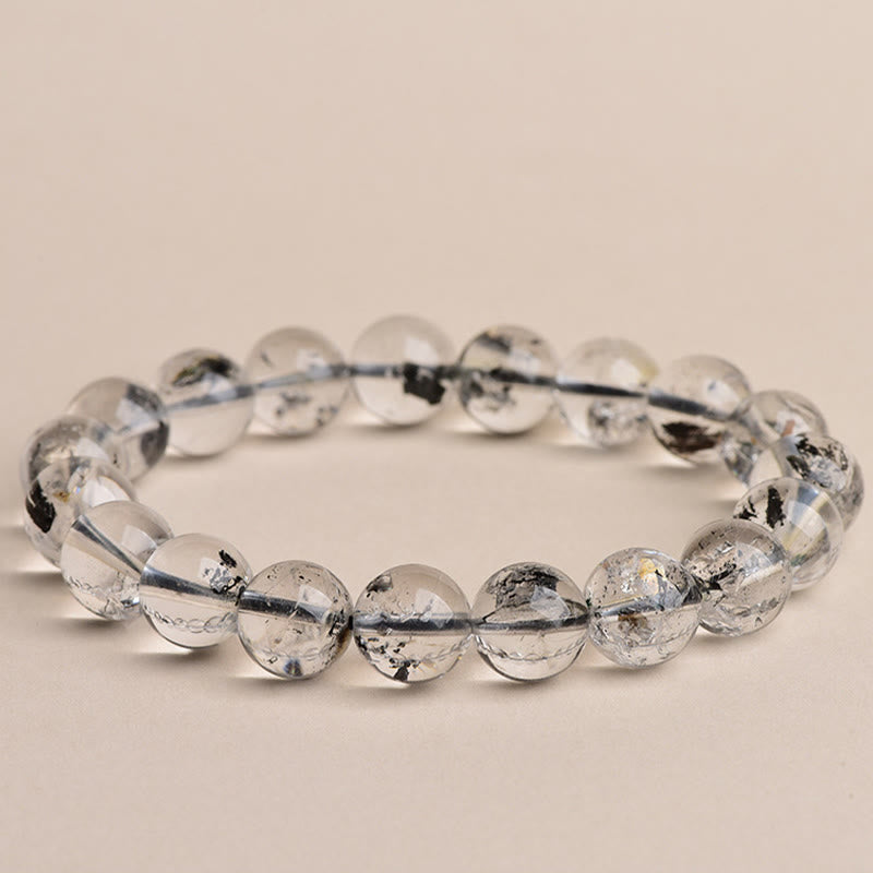 Pulsera de meditación con protección de diamantes Herkimer de Buddha Stones - Diamante Herkimer de grado 6A - 14-14,8 mm - image 7