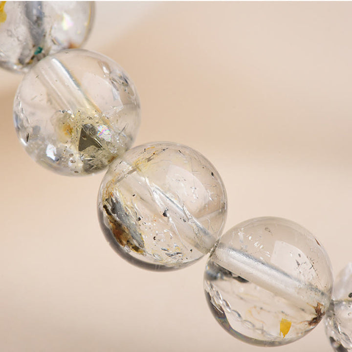 Pulsera de meditación con protección de diamantes Herkimer de Buddha Stones - image 12