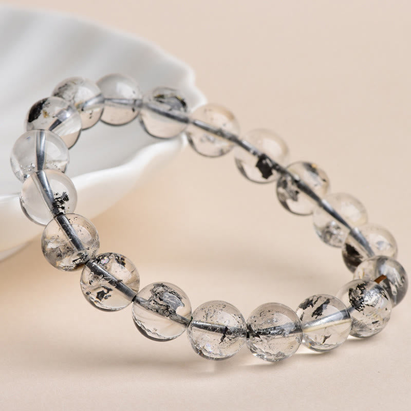 Pulsera de meditación con protección de diamantes Herkimer de Buddha Stones - image 8