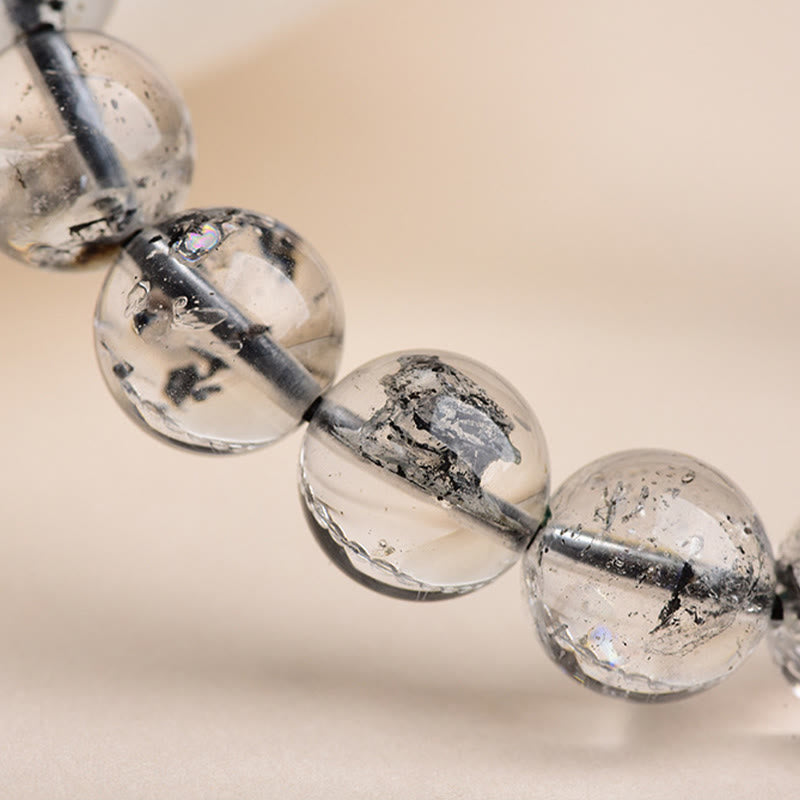 Pulsera de meditación con protección de diamantes Herkimer de Buddha Stones - image 9