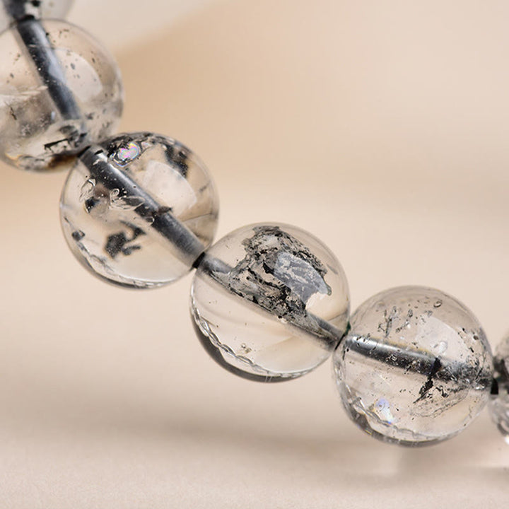 Pulsera de meditación con protección de diamantes Herkimer de Buddha Stones - image 9