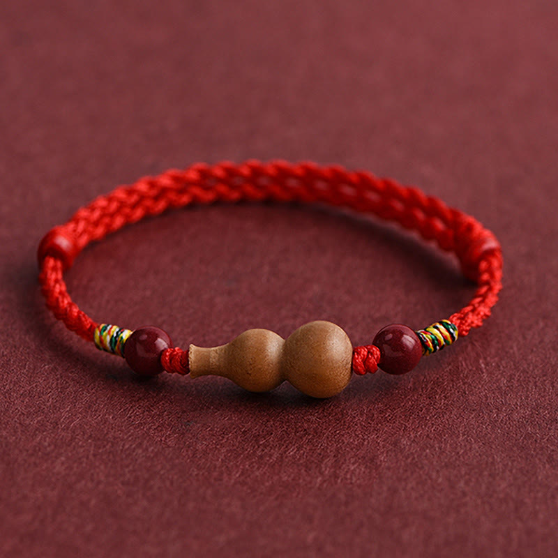 Pulsera ajustable de madera de melocotón con Buddha Stones y calabaza para la riqueza y la suerte - image 7
