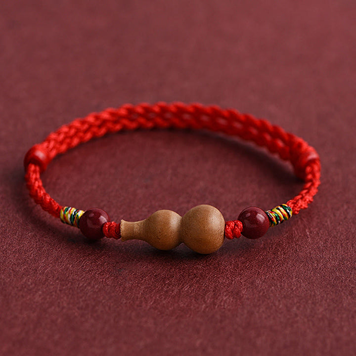 Pulsera ajustable de madera de melocotón con Buddha Stones y calabaza para la riqueza y la suerte - image 7