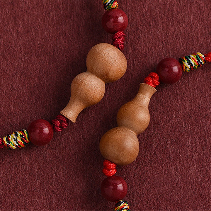 Pulsera ajustable de madera de melocotón con Buddha Stones y calabaza para la riqueza y la suerte - image 9