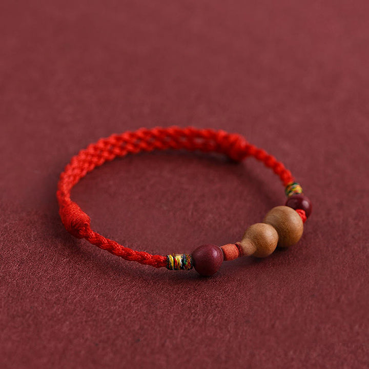 Pulsera ajustable de madera de melocotón con Buddha Stones y calabaza para la riqueza y la suerte - image 6