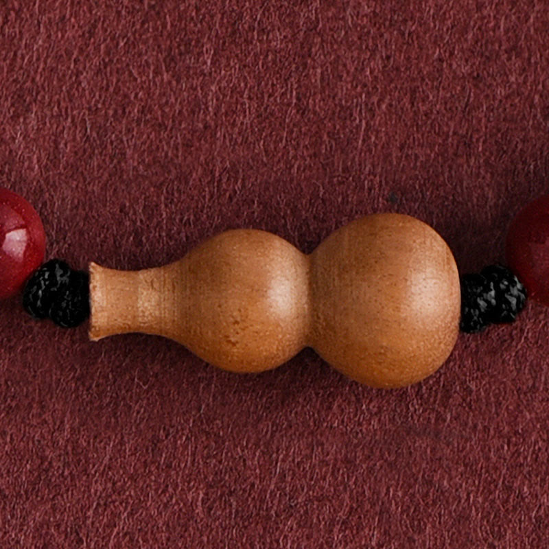 Pulsera ajustable de madera de melocotón con Buddha Stones y calabaza para la riqueza y la suerte - image 14