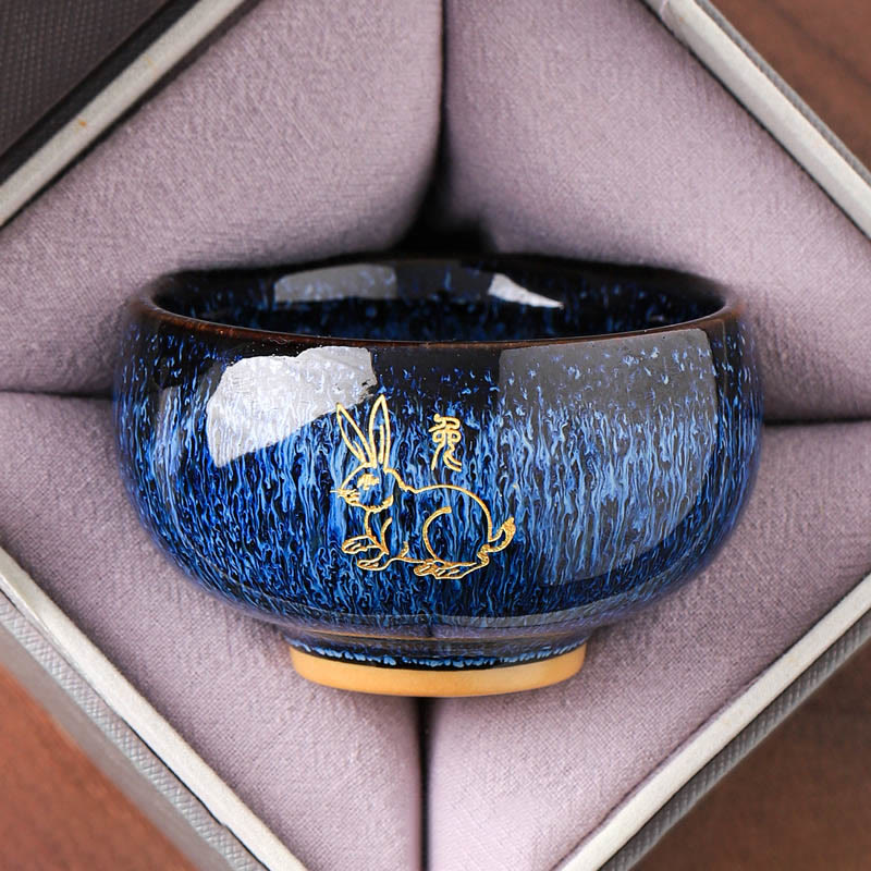 Taza de té de cerámica con diseño de Buddha Stones y el año del Caballo (135 ml) - Conejo 7,5 cm x 4,8 cm x 135 ml - image 4