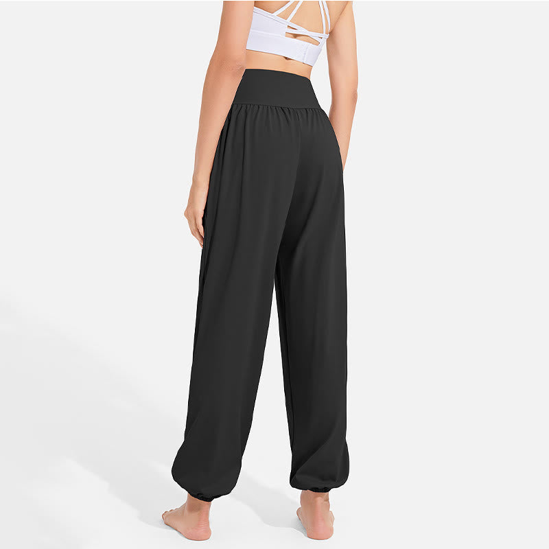 Pantalones deportivos de yoga con cintura elástica y cordón ajustable para mujer, con Buddha Stones y bolsillos. - image 6