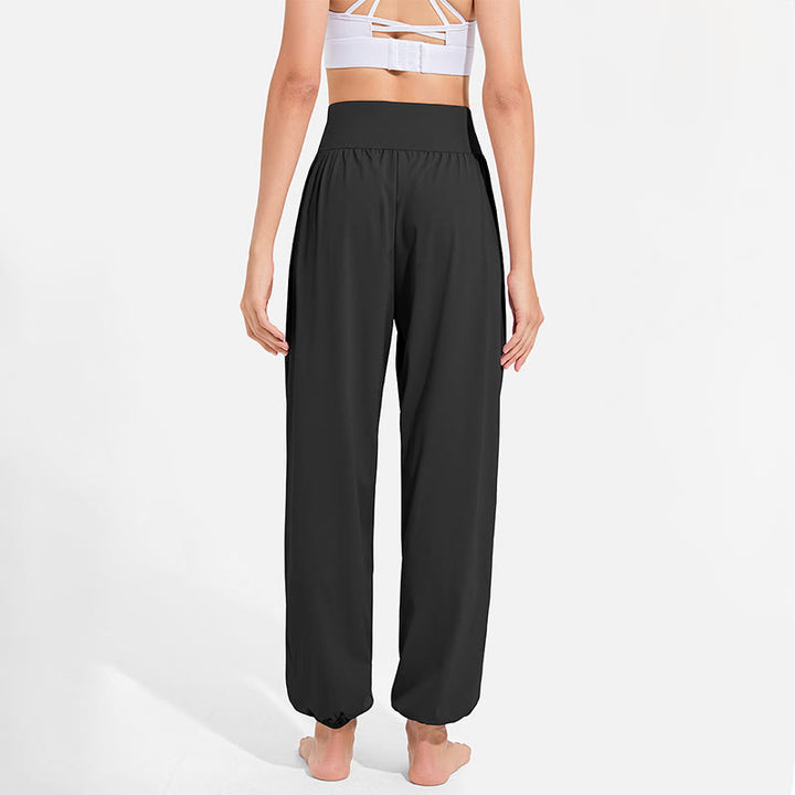 Pantalones deportivos de yoga con cintura elástica y cordón ajustable para mujer, con Buddha Stones y bolsillos. - image 7