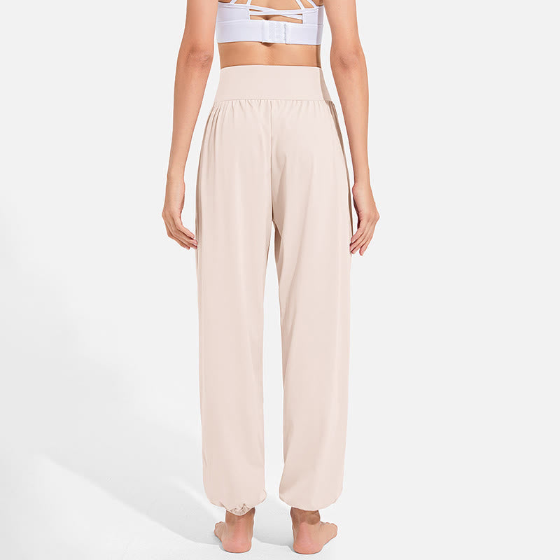 Pantalones deportivos de yoga con cintura elástica y cordón ajustable para mujer, con Buddha Stones y bolsillos. - image 10