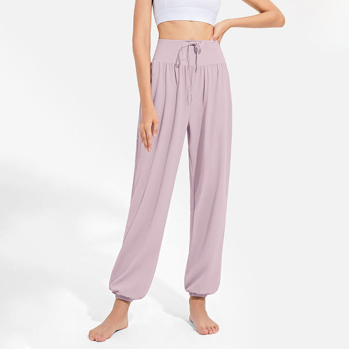 Pantalones deportivos de yoga con cintura elástica y cordón ajustable para mujer, con Buddha Stones y bolsillos. - image 13