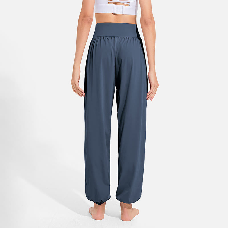 Pantalones deportivos de yoga con cintura elástica y cordón ajustable para mujer, con Buddha Stones y bolsillos. - image 24