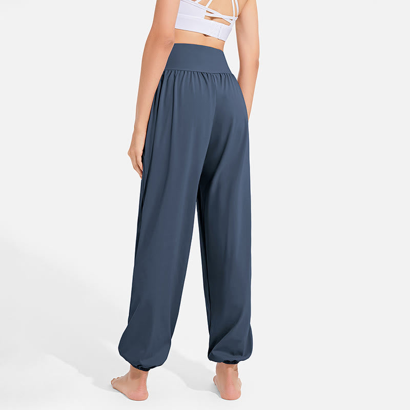 Pantalones deportivos de yoga con cintura elástica y cordón ajustable para mujer, con Buddha Stones y bolsillos. - image 23