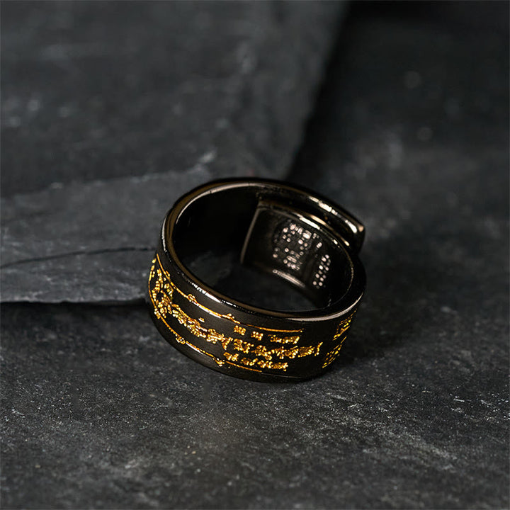 Anillo de equilibrio ajustable con palabras de cobre y Buddha Stones - image 9