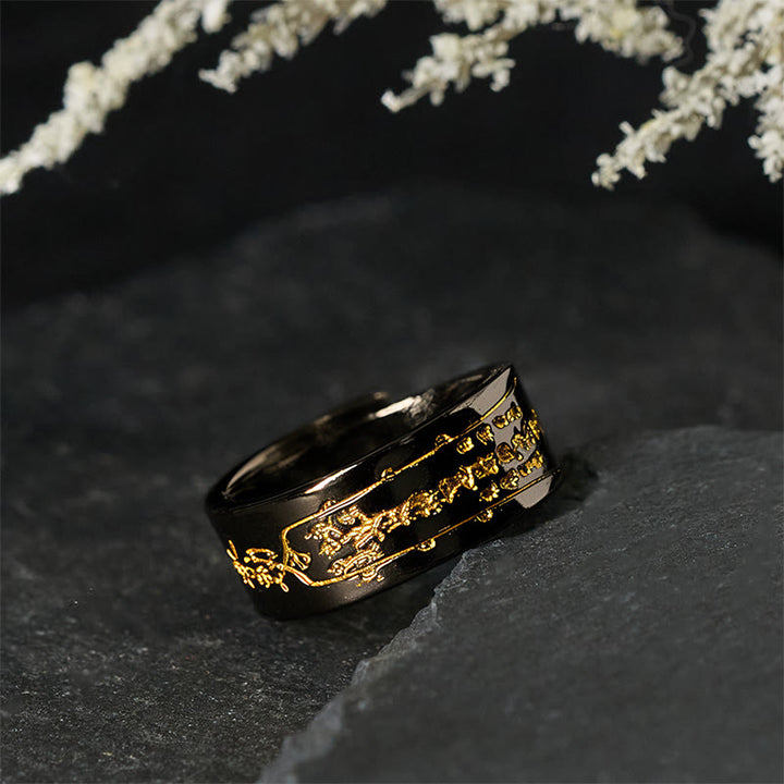 Anillo de equilibrio ajustable con palabras de cobre y Buddha Stones - image 8