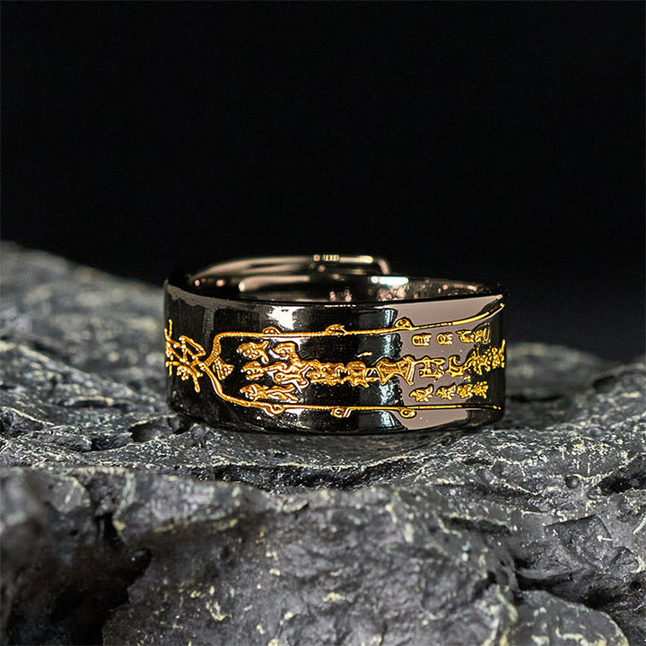 Anillo de equilibrio ajustable con palabras de cobre y Buddha Stones - image 7