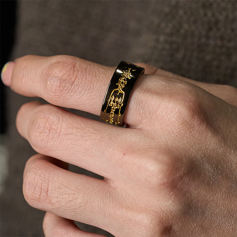 Anillo de equilibrio ajustable con palabras de cobre y Buddha Stones - image 10