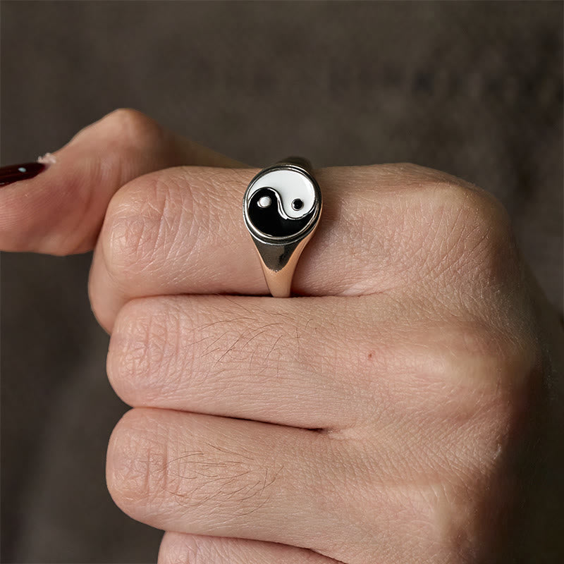 Anillo de la suerte ajustable YinYang de cobre con Buddha Stones - image 3