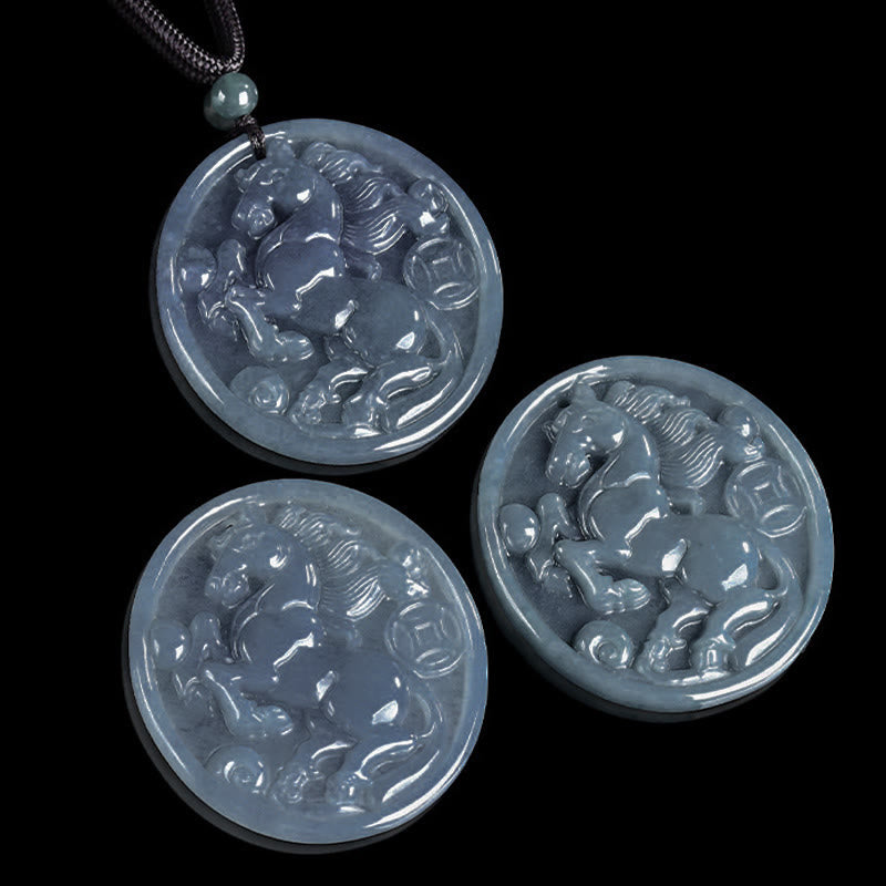 Collar con colgantes de jade y Buddha Stones del Año del Caballo para la suerte y la abundancia - image 11