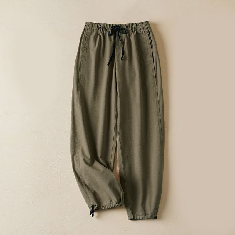 Pantalones cargo de algodón con bolsillos y cordón de otoño Buddha Stones para mujer, de 7-8 de largo - Broncearse - US12, UK/AU16, EU44 (3XL) - image 0