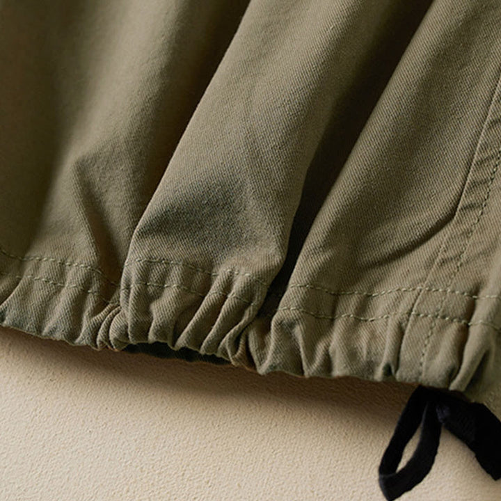 Pantalones cargo de algodón con bolsillos y cordón de otoño Buddha Stones para mujer, de 7-8 de largo - image 7