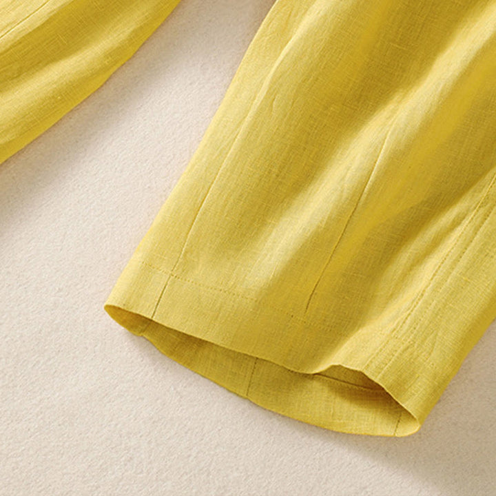 Pantalones de verano con botones y cremallera hasta el tobillo para mujer con bolsillos y Buddha Stones - image 7