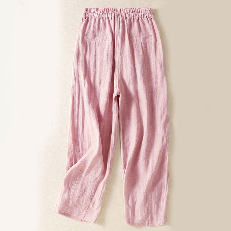 Pantalones de verano con botones y cremallera hasta el tobillo para mujer con bolsillos y Buddha Stones - image 9