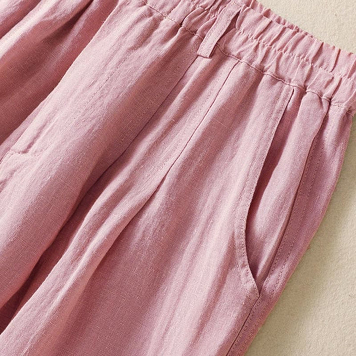 Pantalones de verano con botones y cremallera hasta el tobillo para mujer con bolsillos y Buddha Stones - image 15