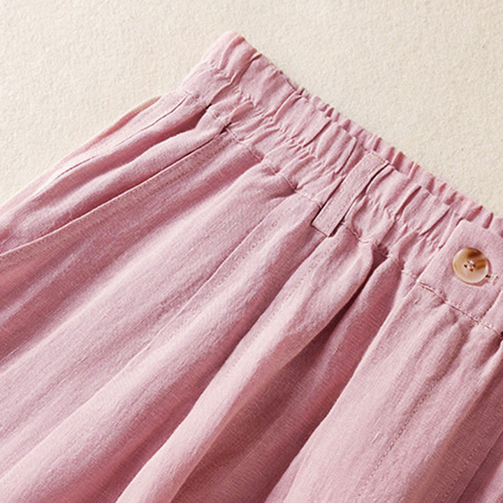 Pantalones de verano con botones y cremallera hasta el tobillo para mujer con bolsillos y Buddha Stones - image 13