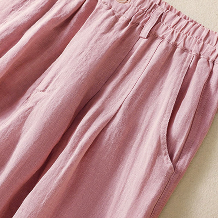 Pantalones de verano con botones y cremallera hasta el tobillo para mujer con bolsillos y Buddha Stones - image 14