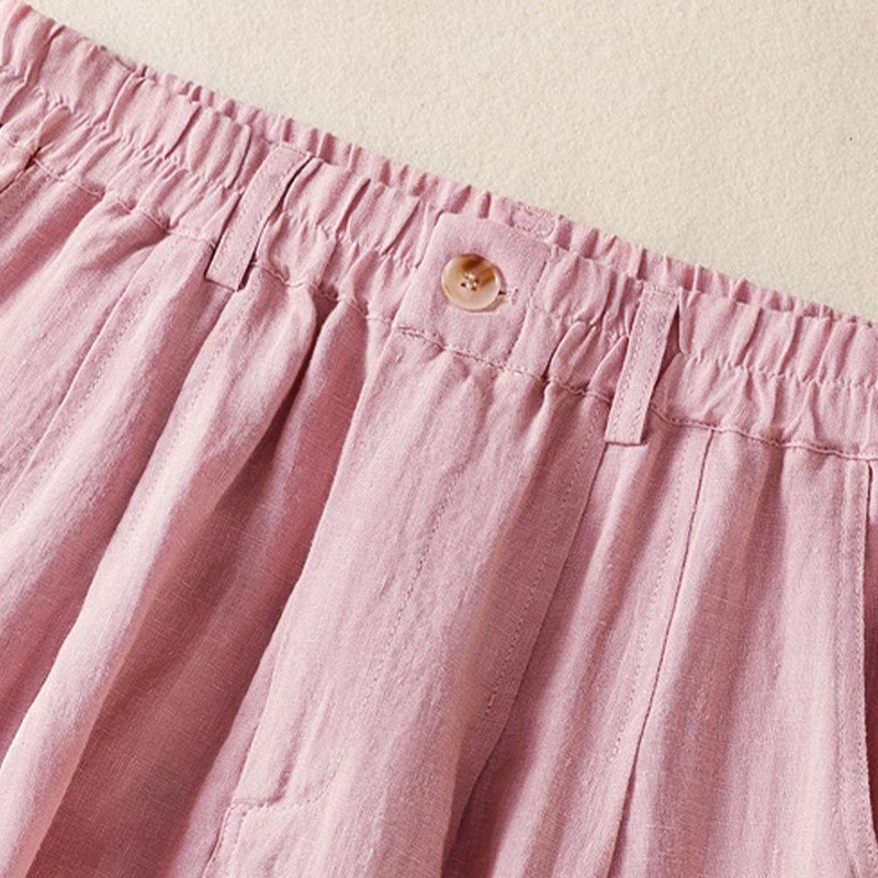 Pantalones de verano con botones y cremallera hasta el tobillo para mujer con bolsillos y Buddha Stones - image 11