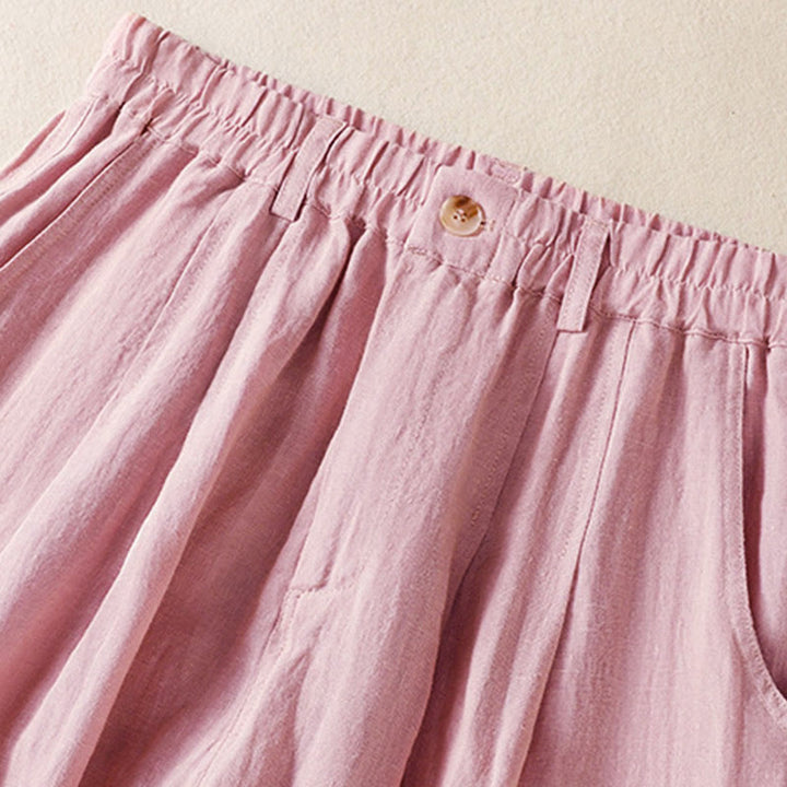 Pantalones de verano con botones y cremallera hasta el tobillo para mujer con bolsillos y Buddha Stones - image 12