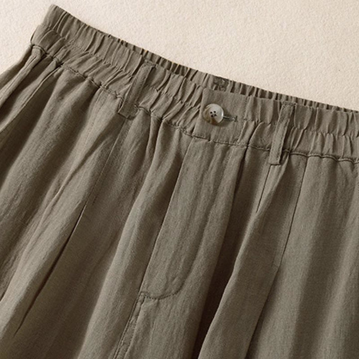 Pantalones de verano con botones y cremallera hasta el tobillo para mujer con bolsillos y Buddha Stones - image 23